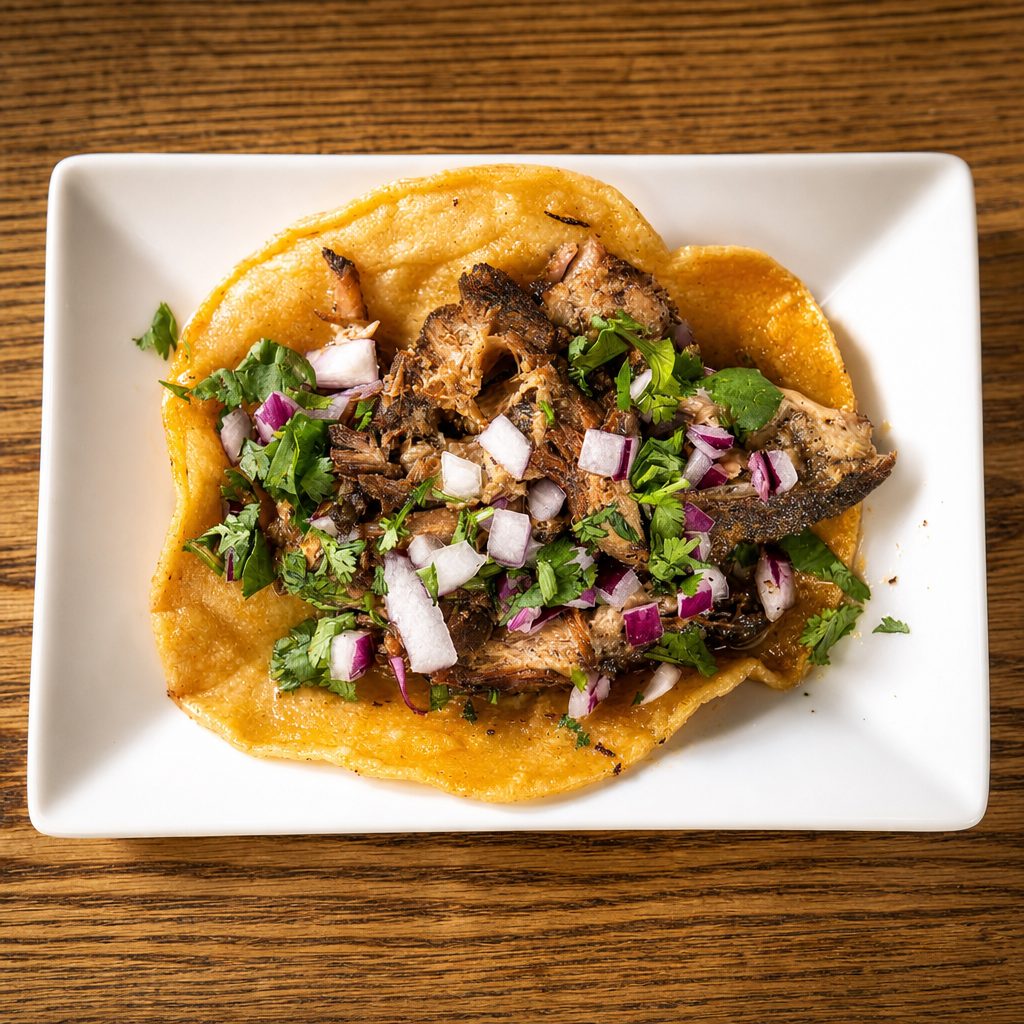 2 Carnitas Tacos.
